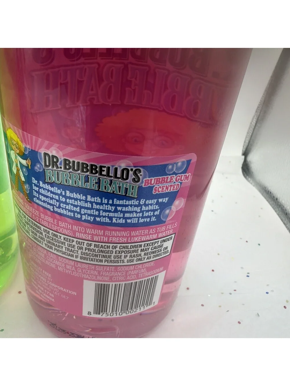 Dr Bubbello’s Bubble Bath 3 Pack 33.8oz Blue Raspberry Gum Apple + Spa Puffs